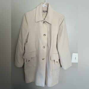 Michael Kors Wool and Angora Cream Collar Coat